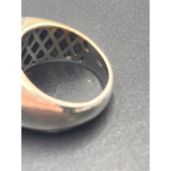 Alwand Vahan 925 sterling silver 14k diamond cluster cocktail statement Ring 7.2 - Picture 15 of 15